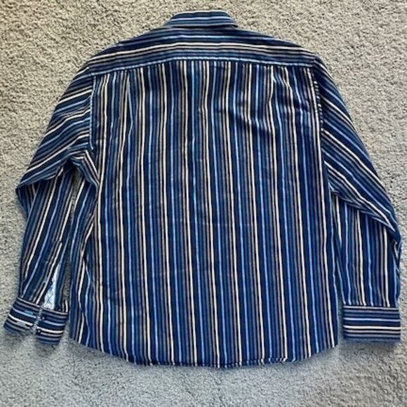 Rare Bartlett Baron 2 Ply Mercerized Cotton Men's Shirt - EUC Sz. Large -  STYLE - Picture 9 of 10